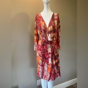Kony Red Print Dress - Large